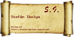 Stefán Ibolya névjegykártya