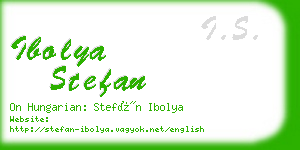 ibolya stefan business card